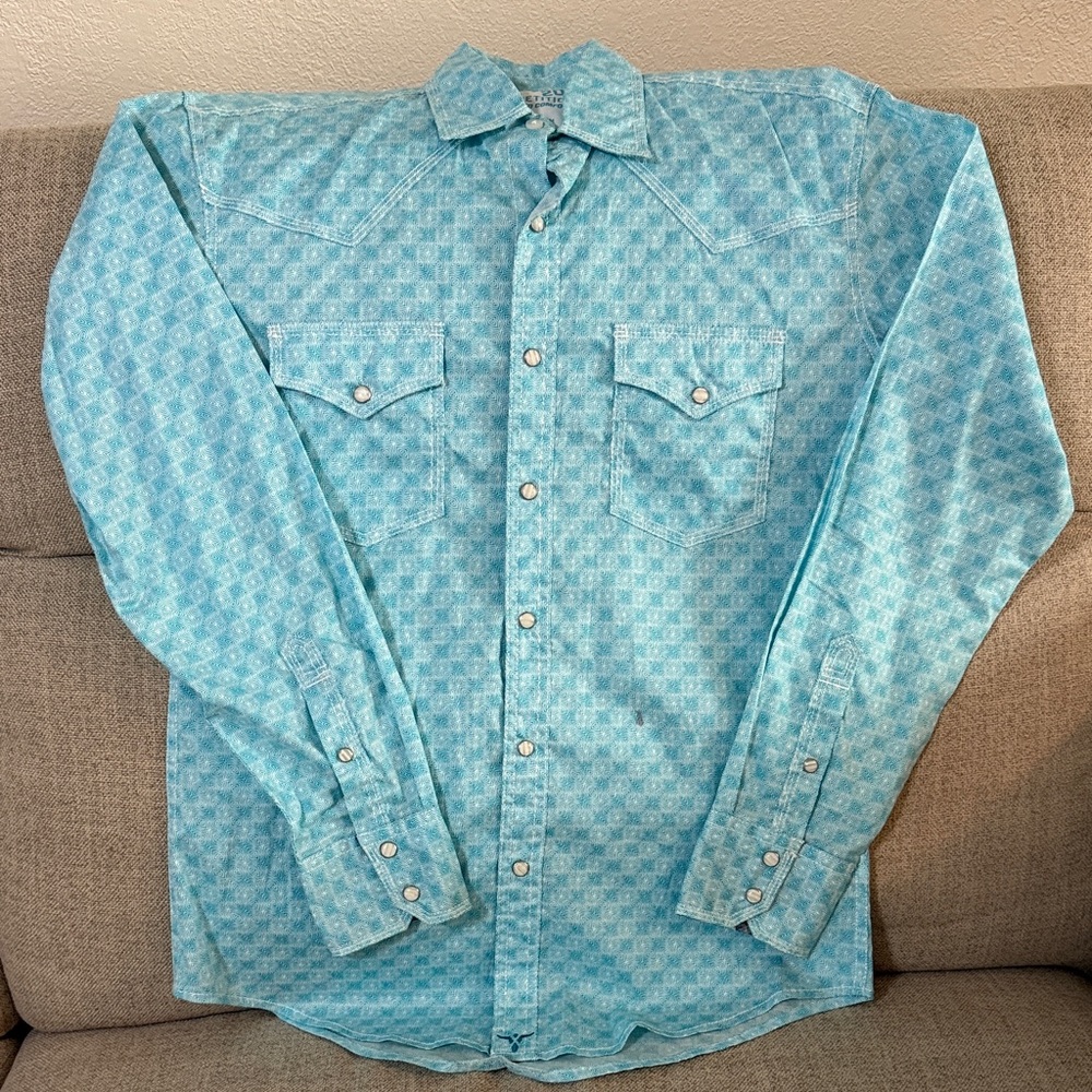 Wrangler Mens Competition Advanced Comfort Button Down - Size small